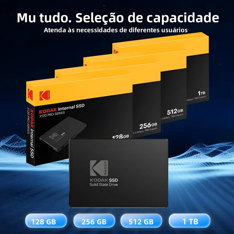 SSD KODAK X120 pro De 1TB 2.5'' SATA III De Alta Velocidade Para